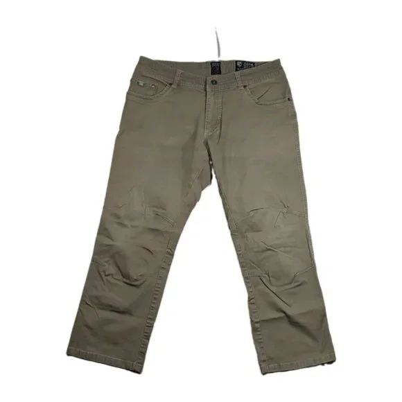 KÜHL Crag Series Outdoor Hiking Work Pants Khaki Stretch Utility 36x30