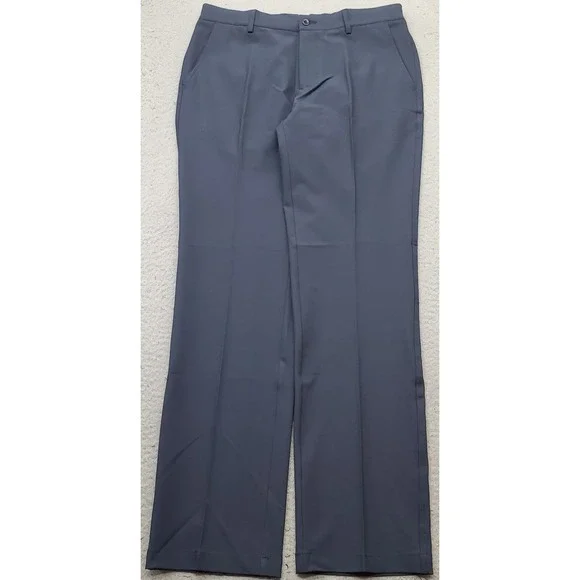 Dunning Golf Chino Pants Men 32/32 Navy Performance Stretch Quick Dry Flat Front