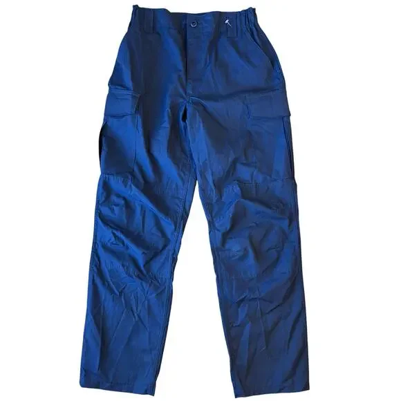 Military Uniform Trouser Flame Resistant Class 1 Cargo Blue Unisex Medium-Reg
