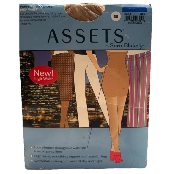 Assets Perfect Panty Hose High Waist Size 4 Nude 269 Sheer 025–0‎ 2–0208 New
