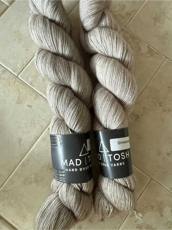 Madelinetosh Hand Dyed Yarn - Smokestone Beige Skeins