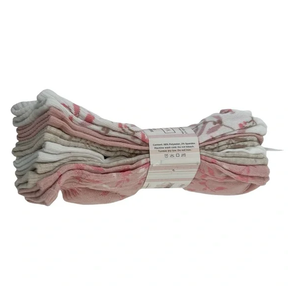 Rae Dunn Women's Cushioned Quarters  Socks 6 pair NIP