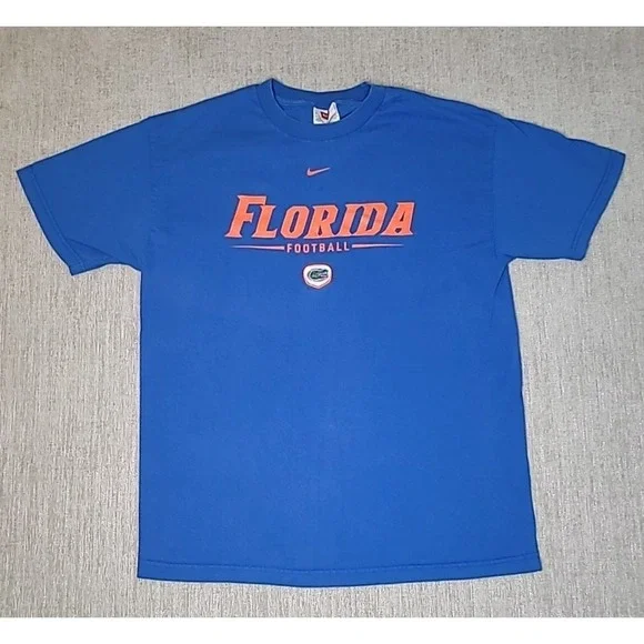 Nike Florida‎ Gators Embroidered Patch Logo Shirt Size Medium UF Swoosh Team