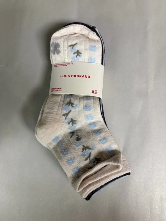 New Lucky Brand Socks Women’s 5 Pair Comfort Shortie Crew Activewear