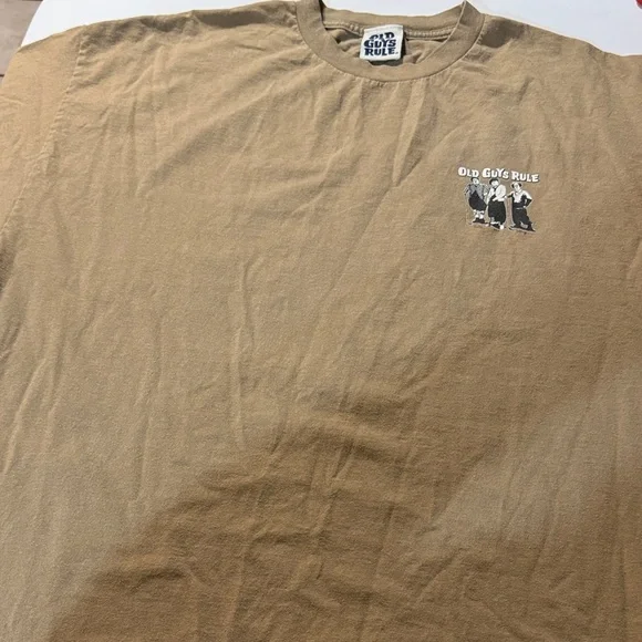 2011 3 Stooges‎ “Old Guys Rule” Tan Short Sleeve T-Shirt