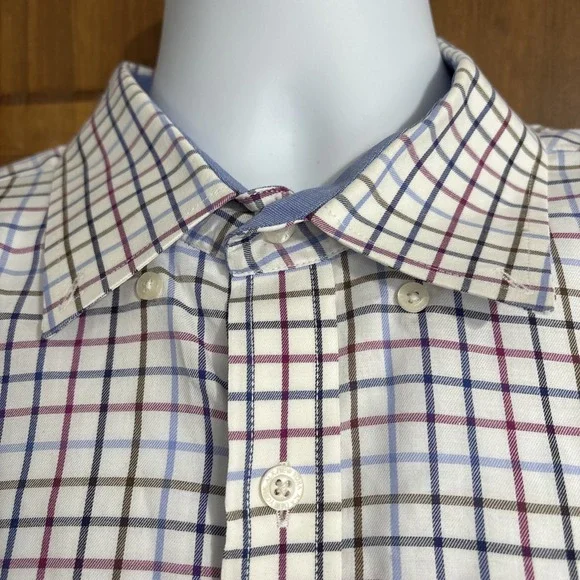 ALX New York Mens Long Sleeve Plaid Button Down Shirt Size‎ XL