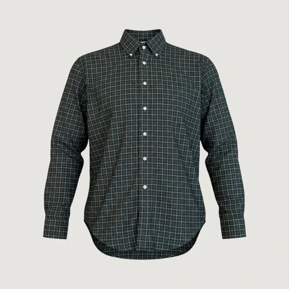 Lauren‎ Ralph Lauren Button Down Shirt Mens 16 34/35 Green Plaid Classic Fit