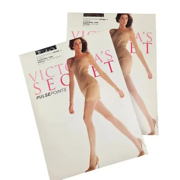 NEW Victoria's‎ Secret PulsePoints S Level 1 Compression Control Top Navy Brown