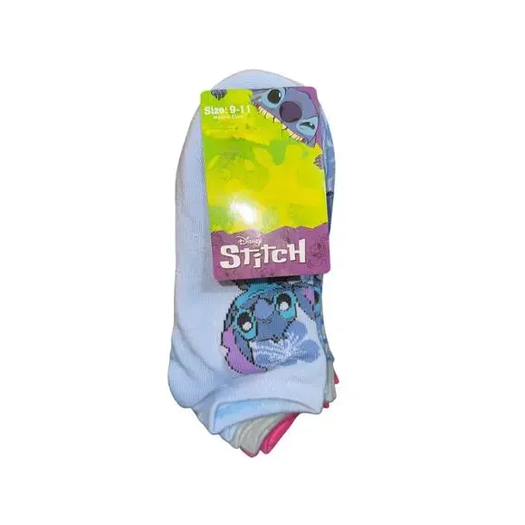 NWT Disney Stitch n Angel 6 pairs of socks adult  sz 9-11