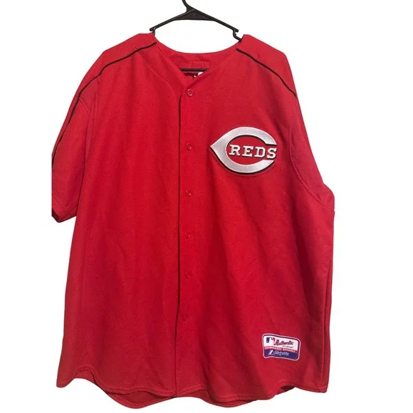 Majestic Cincinnati Reds Baseball Jersey Red Authentic Collection Men Size Large