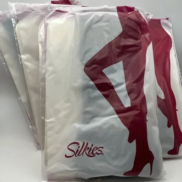 Silkies Classic Ribbed Trouser Socks Women Queen Size Dark Navy Lot of 5 Pairs