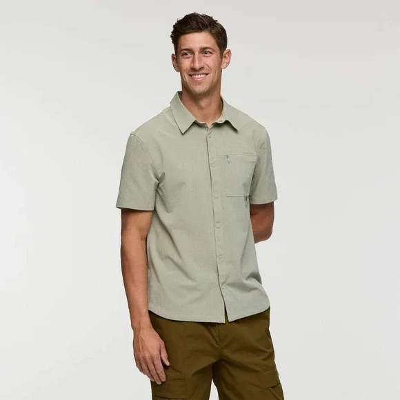 Cotopaxi Pulso Tech Shirt‎ Size XL Mens Brush Green Vented Button Front