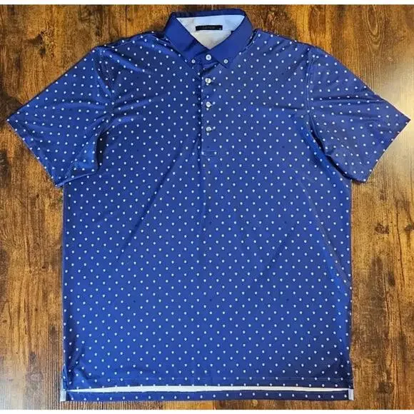 Greyson Polo Shirt Mens Extra Large Blue Short Sleeve Performance Stretch Collar