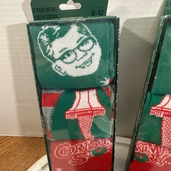 🆕Pack of 3 A Christmas Story Socks