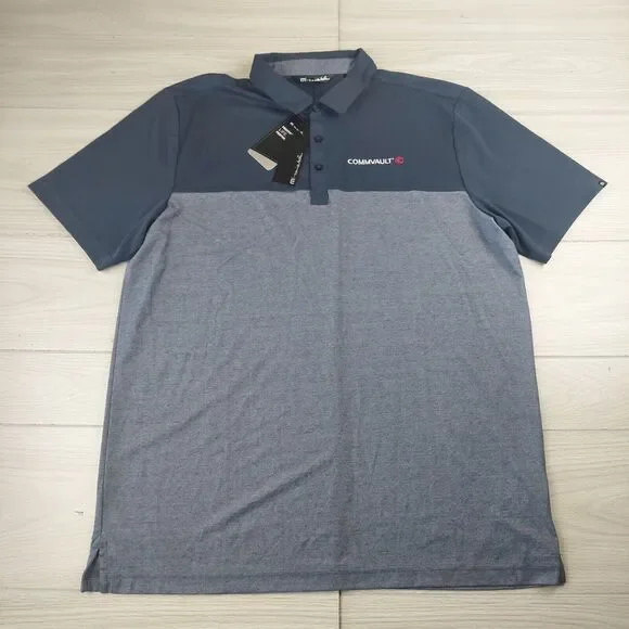Travis Mathew Polo Shirt Mens‎ XL Gray Short Sleeve Golf Logo Two Tone NWT