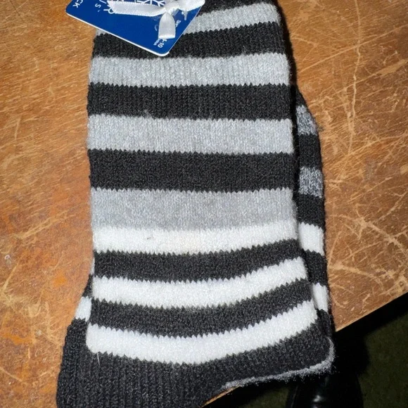 Striped Black and Gray Socks
