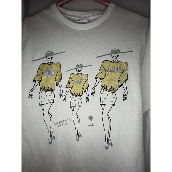 Vintage 90's Beverly Hills California Vogue Fashion Models‎ T-Shirt No Flaws