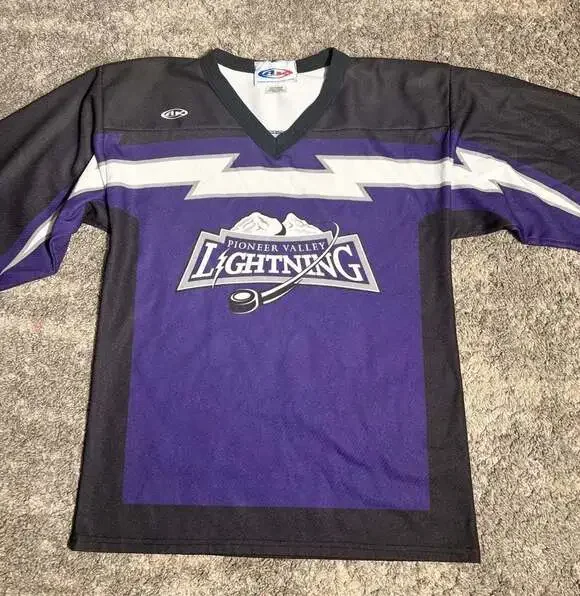 Athletic Knit Pioneer Valley Lightning Hockey Jersey Percy #28