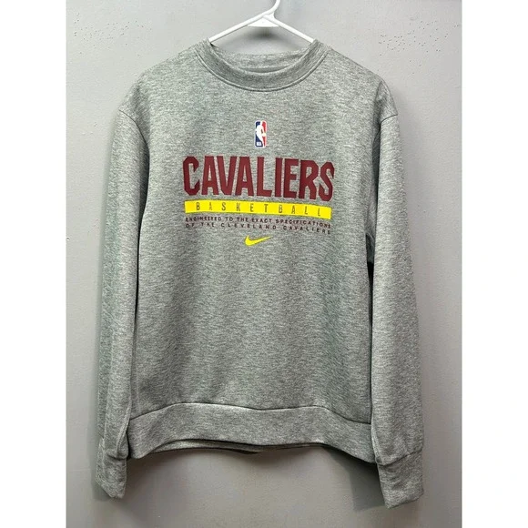 Nike Cleveland Cavaliers NBA Basketball Crewneck‎ Sweatshirt Men's Medium Grey