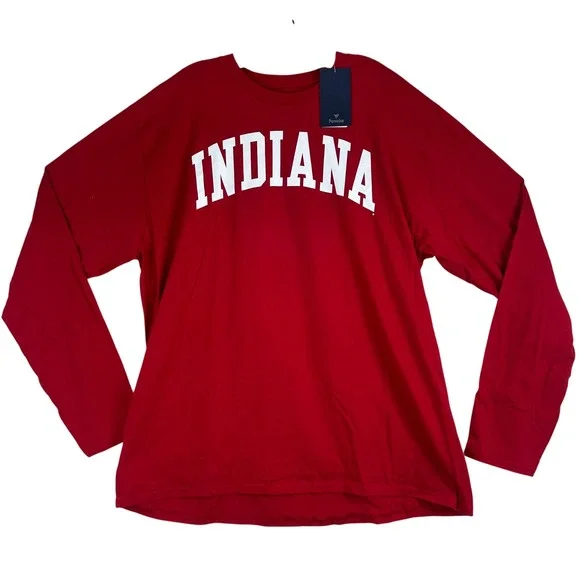 Indiana Hoosiers Fanatics T-Shirt Mens 2XL Red Long Sleeve Gameday NCAA