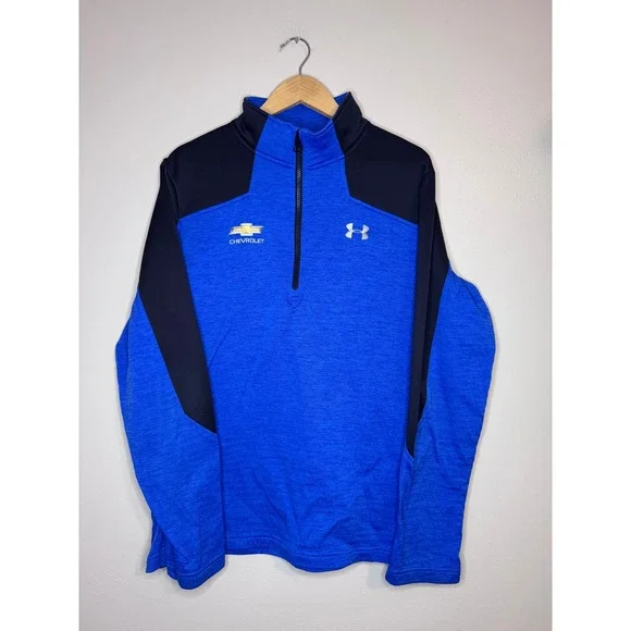 Under Armour ColdGear 1/4 Zip Blue Chevy‎ Logo Pullover LG