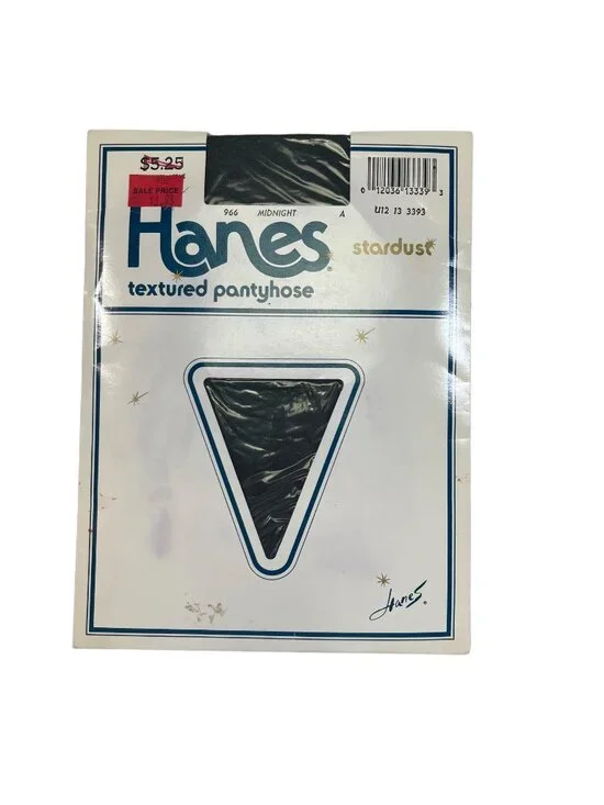 Hanes Womens Textured Pantyhose Midnight Color Size A Nylon Blend New In Package