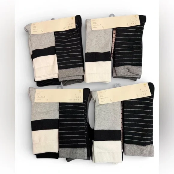 Women’s Crew Socks Bundle – 4 Packs (6 Pairs Each) – New