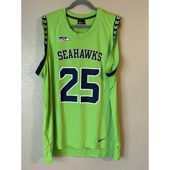 Men's 2XL NWOT Seattle Seahawks Richard Sherman #25 Nike‎ Color Rush Tank Top