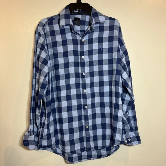 Tailorbyrd Collection Blue Plaid Shirt Size‎ L