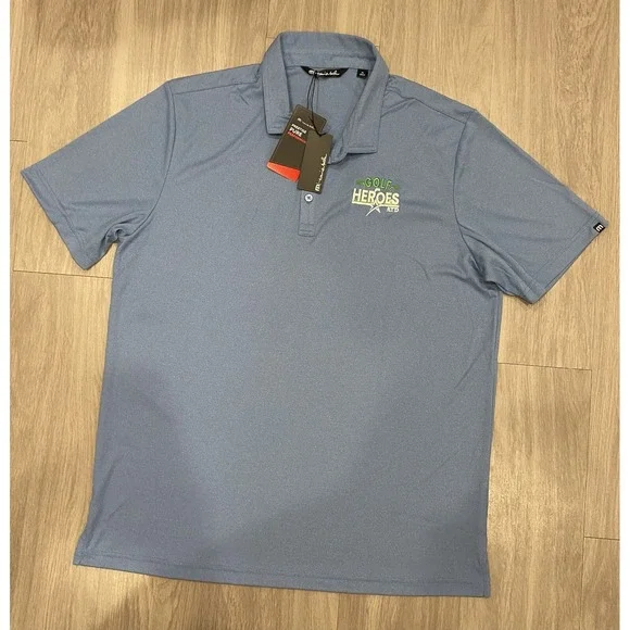 Travis Mathew Shirt Blue Golf Heroes Polo Performance Men's Size XL‎ New! NWT