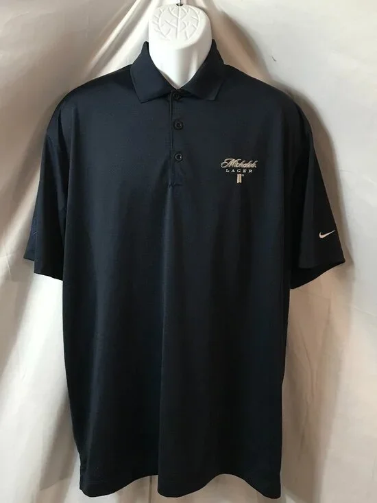 Nike Michelob Lager PGA Tour Golf Club Activewear Athletic Sport Club Polo Shirt
