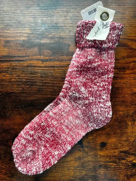 Free People Super Space Cuffed Ankle Socks | Red