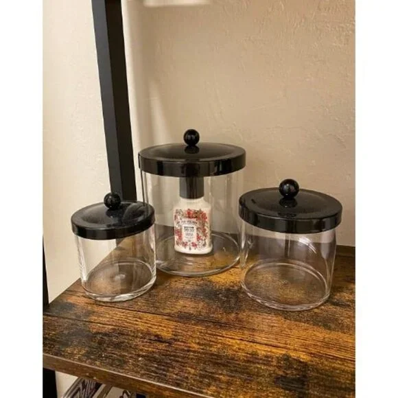 Premium Quality Apothecary Jars - Clear Plastic Storage Jars