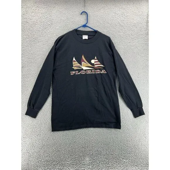 Vintage United Sports Activewear Mens Large  Black Sweatshirt 90s FLORIDA‎ USA