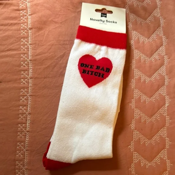Red and White Novelty Socks