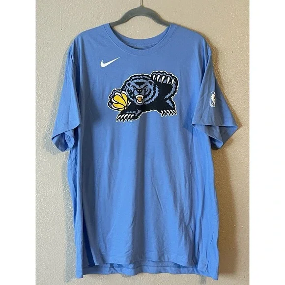 Men's 2XL NWOT Memphis Grizzlies‎ Nike 2021/22 City Edition Essential Logo Shirt