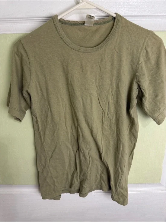 Men's Olive Short Sleeve Crew Neck T-Shirt