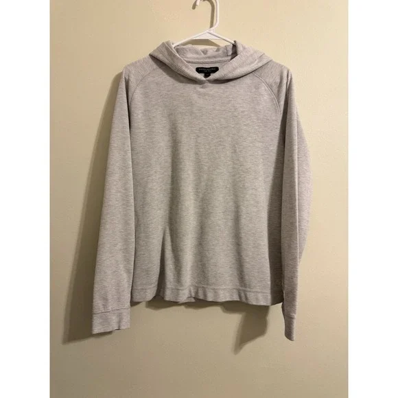 Banana Republic Hoodie Sweater Mens Medium Light‎ Beige Cotton Pullover