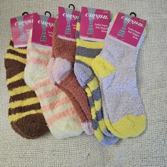 Spa socks bundle. FUZZY. (5) PAIRS