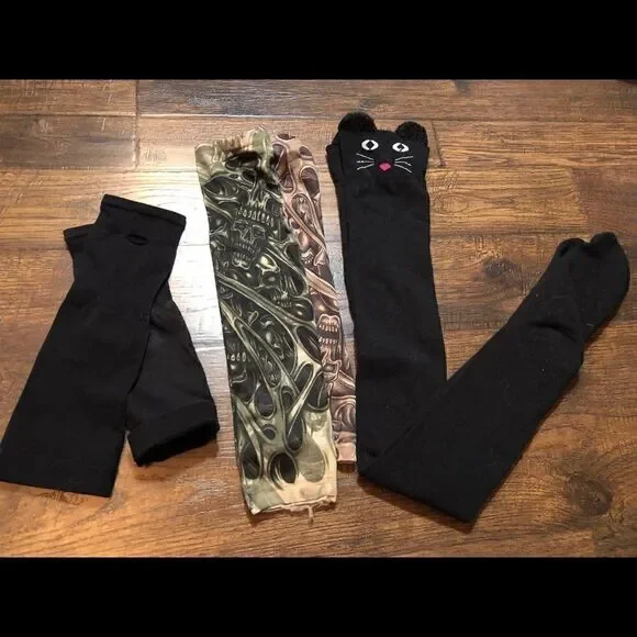 💥💥Bundle Cat over the knee socks ,  tattoo sleeve,hand warmers