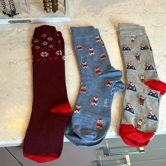 J Crew 3 pack of Holiday socks​