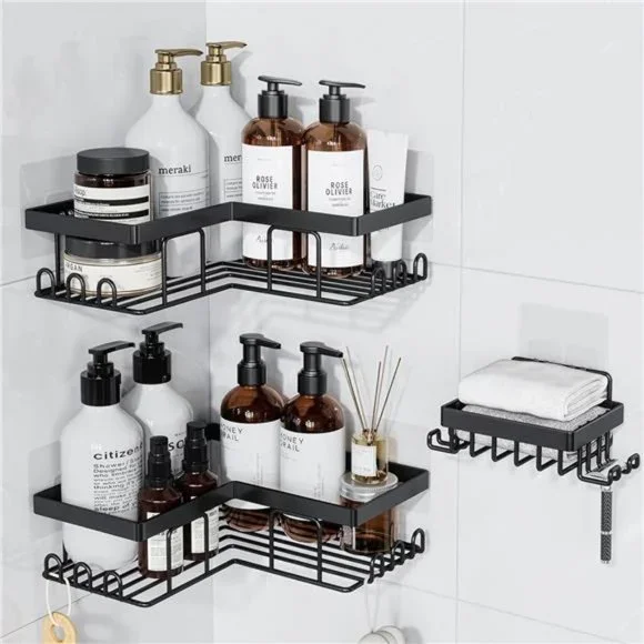Corner Shower Caddy 3 Pack, Rustproof Stainless Steel Bathroom Organizer Storage