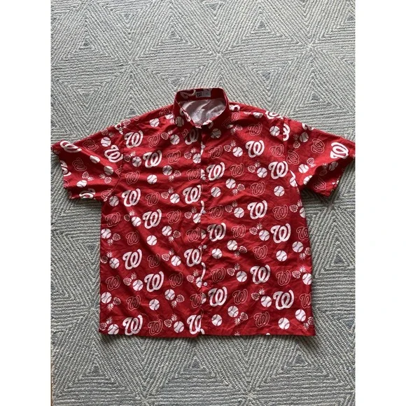 Washington‎ Nationals Hawaiian Promo Shirt - Red/White - XL