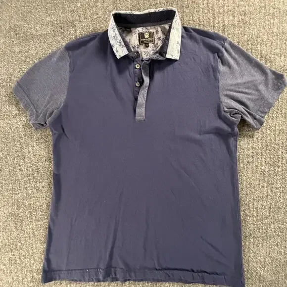 Steel & Jelly Men's‎ Navy Blue Polo Shirt Size L #791