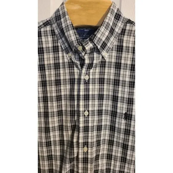 Ralph Lauren Golf Button up Shirt,‎ Long Sleeves Blake Style Size Large