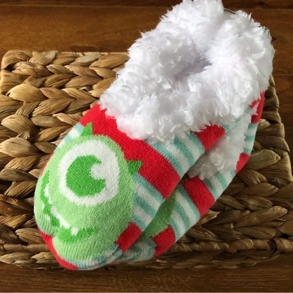 Disney Pixar: Monster Inc: Mike sherpa slipper socks