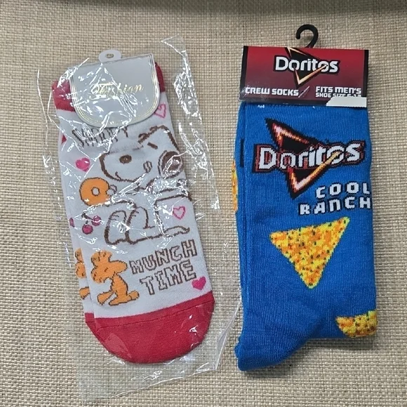 SALE! Socks Doritos Cool Ranch Blue Crew  & Snoopy Low