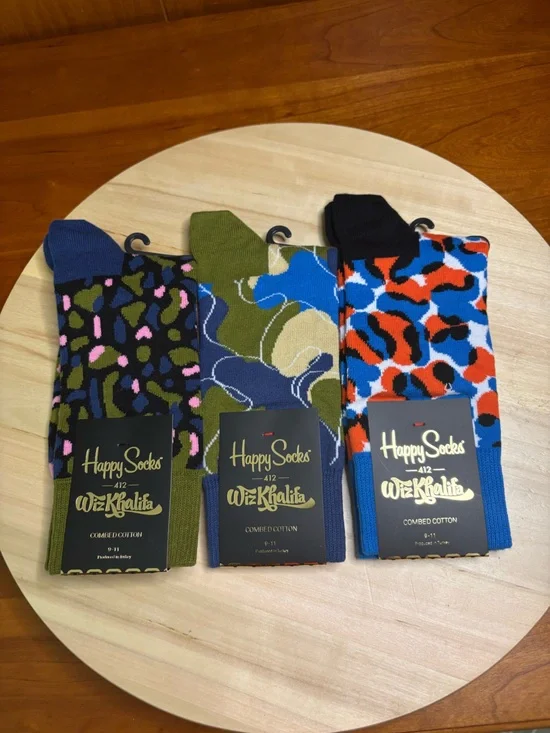Happy Socks x Wiz Khalifa collaboration socks. limited edition collection, NWT,
