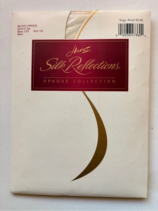 Hanes Glossy Opaque Control Top Hosiery in Pearl and Burgundy