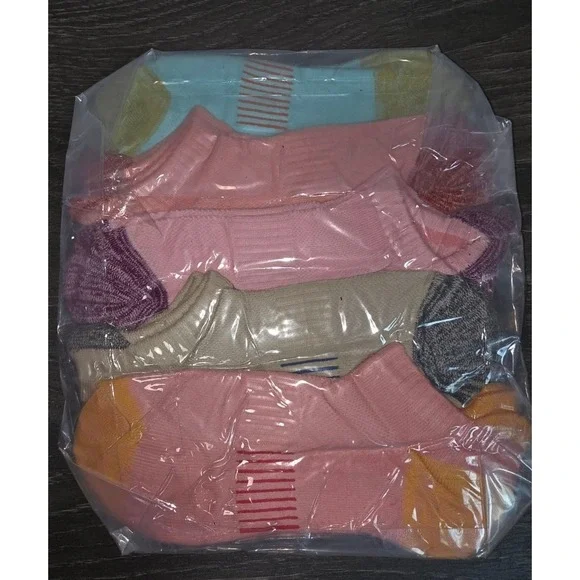 Womens Low Cut Ankle Socks-Cushioned, 5 Pairs, Multi Color